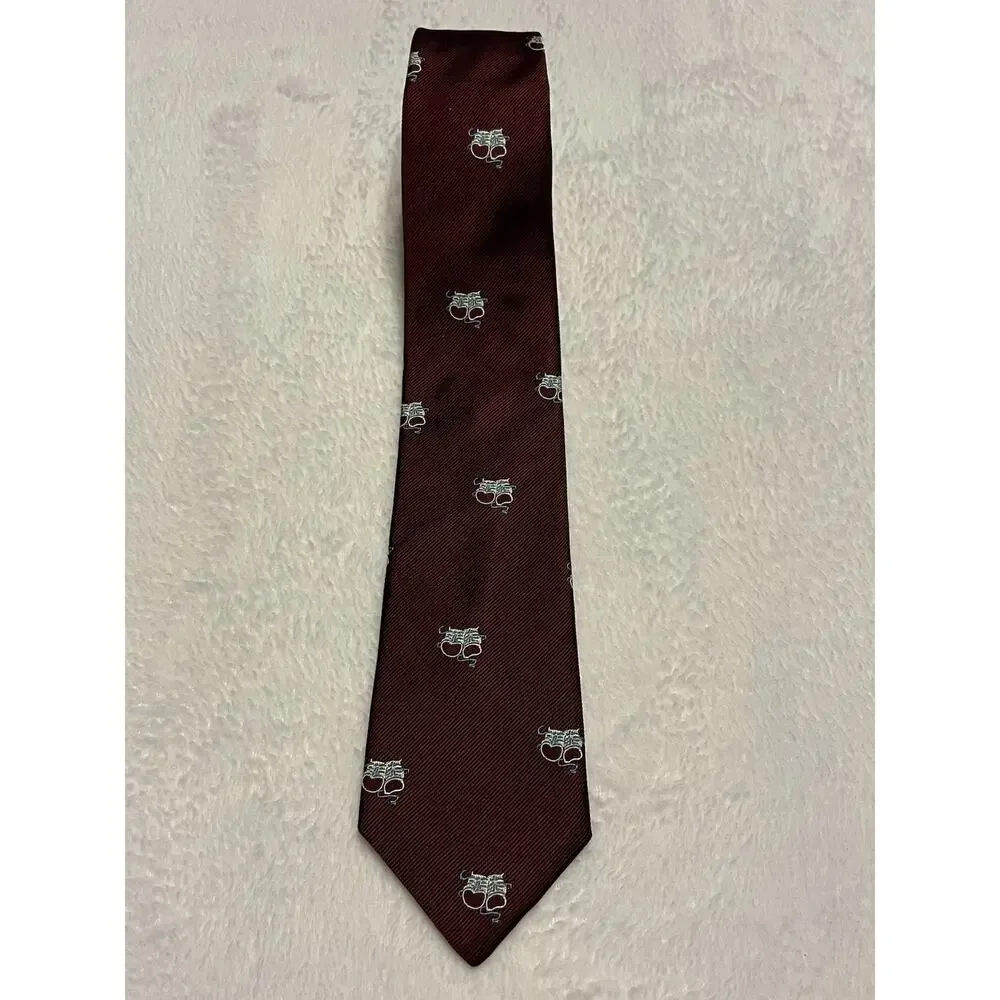 Vintage Khorassan For The Centurions Comedy Tragedy Masks Necktie Theater